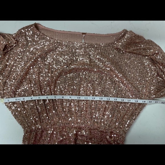 Free People Sequin Long Sleeves Minidress Sz Small Taylor Swift Eras Tour Party - Picture 8 of 14